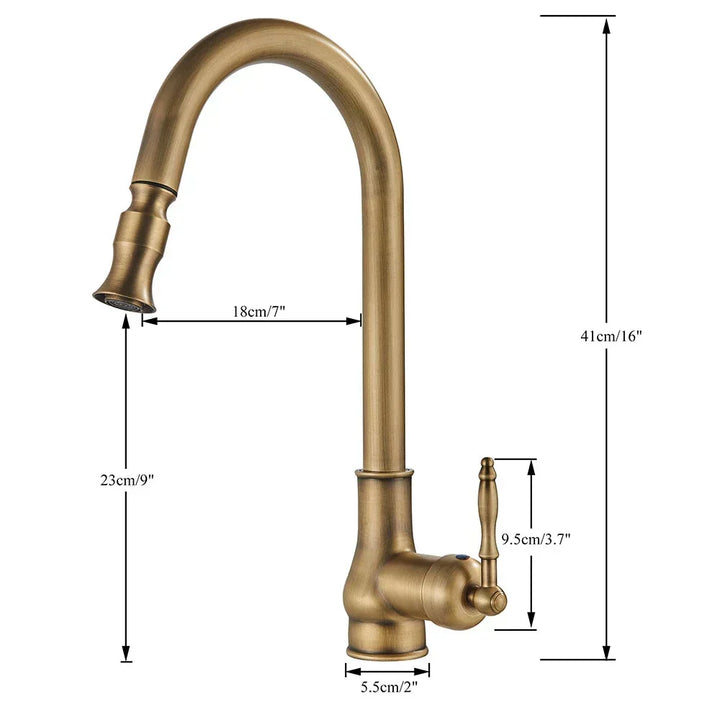 Antique brass faucet – Vintage design for the kitchen | Kalsten