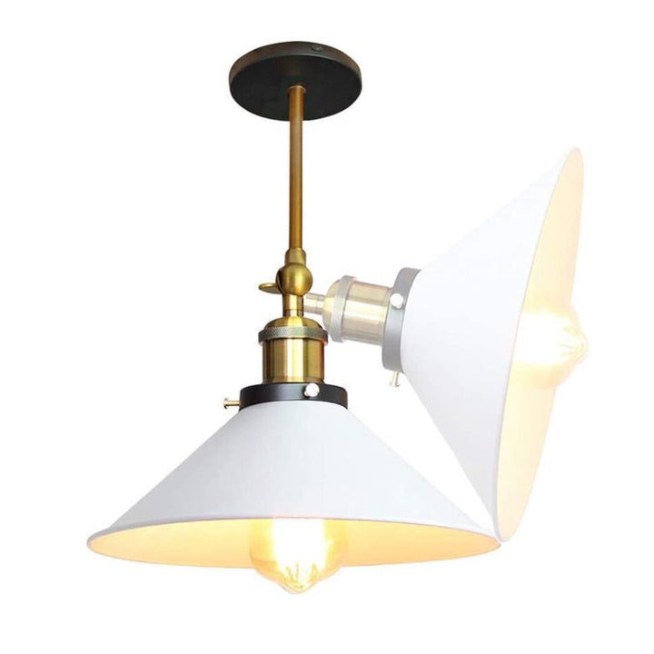 White Industrial Vintage Wall Sconce Light | Kalsten