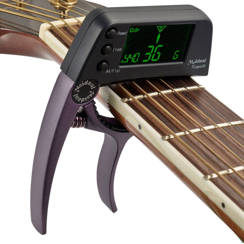 Kalsten | Capo & Tuner "TuneGrip" – 2-in-1 Guitar accessory with LCD screen