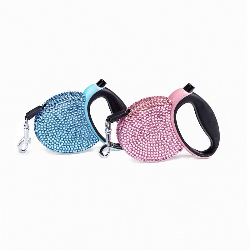 Kalsten | Luxury Retractable Leash with Rhinestones for Small Dogs & Cats