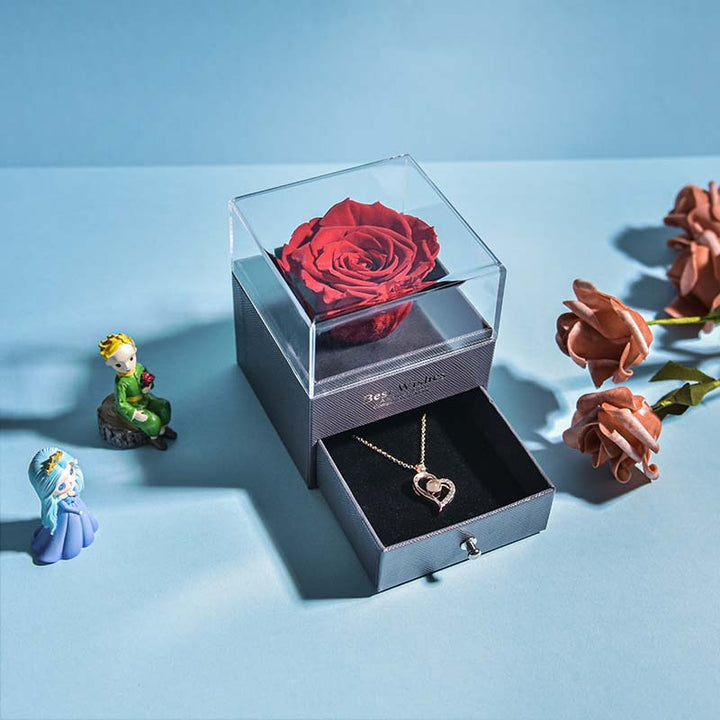 Kalsten | Natural Eternal Rose Necklace Jewelry Box