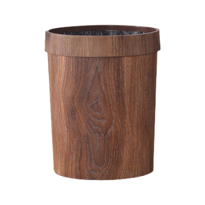 Kalsten | Elegant Retro Wood Grain Trash Can