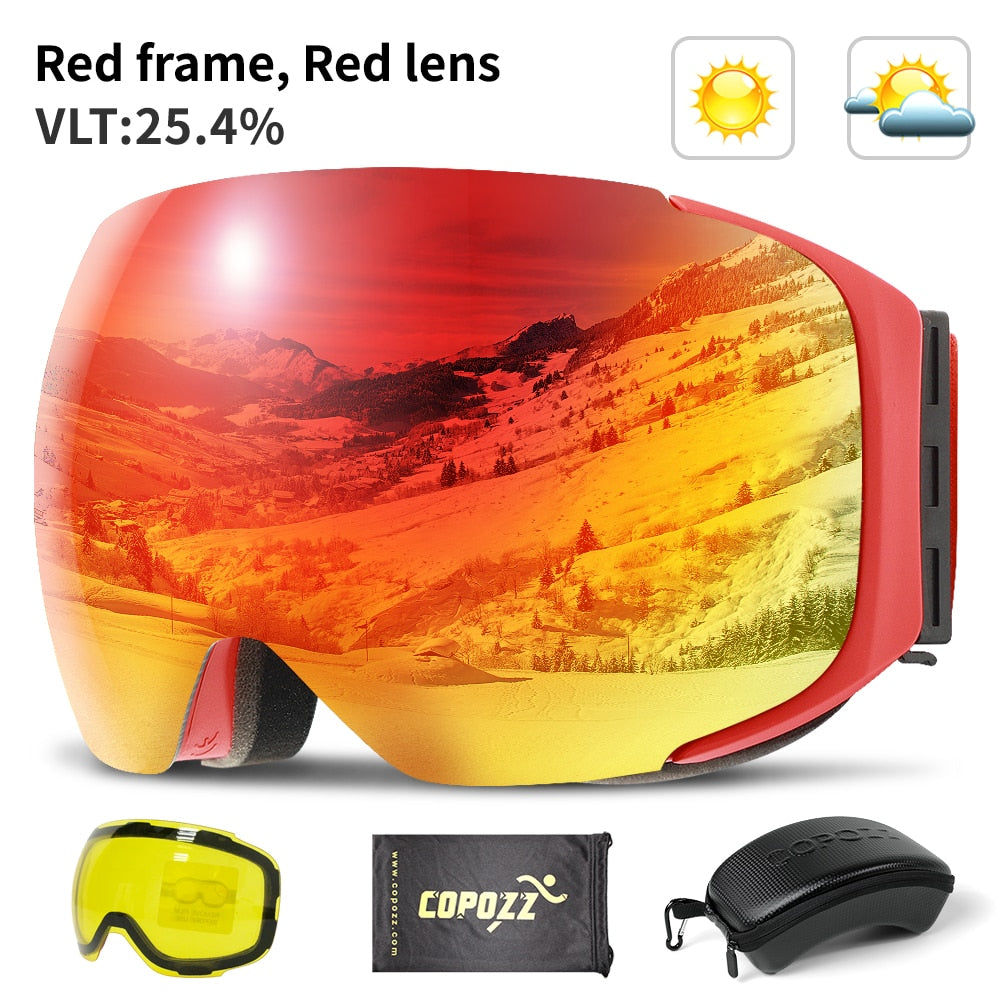 Magnetic UV Protection Anti-Fog Ski Goggles | Kalsten