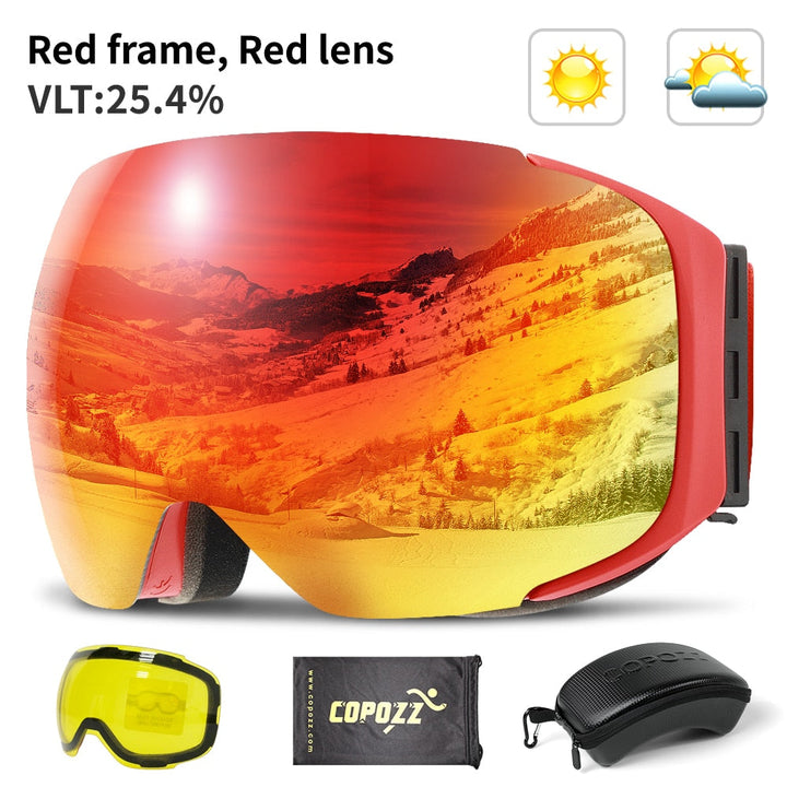 Magnetic UV Protection Anti-Fog Ski Goggles | Kalsten