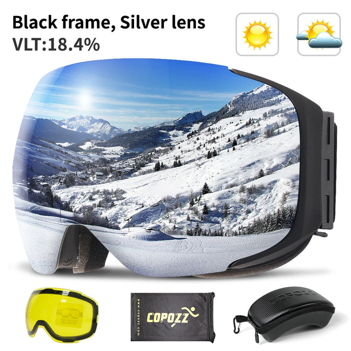 Magnetic UV Protection Anti-Fog Ski Goggles | Kalsten