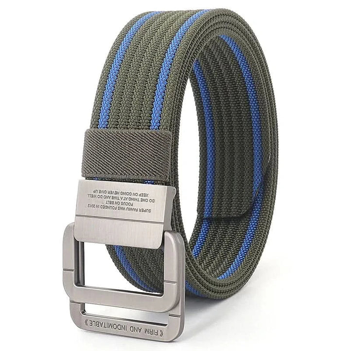 Kalsten | Unisex Canvas Belt – Double Metal Ring Buckle, Adjustable