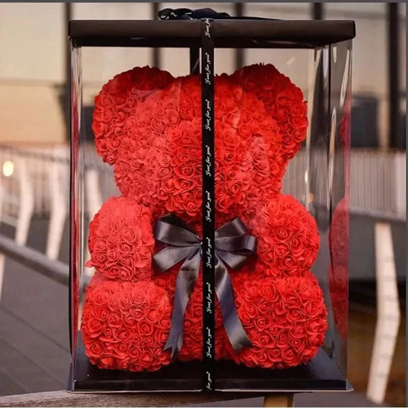 Kalsten | Rose Teddy Bear with Handmade Foam Roses – 40cm