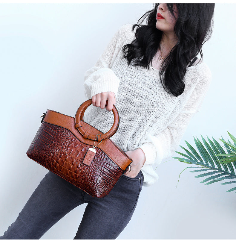 Kalsten | Vintage Crocodile-Embossed Bag with Handcrafted Details