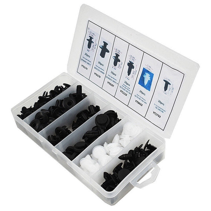 100pcs Auto Fastener Pin Rivet Bumper Car Clip Kit | Kalsten