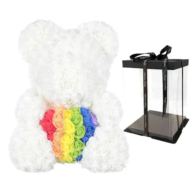 Kalsten | Rose Teddy Bear with Handmade Foam Roses – 40cm