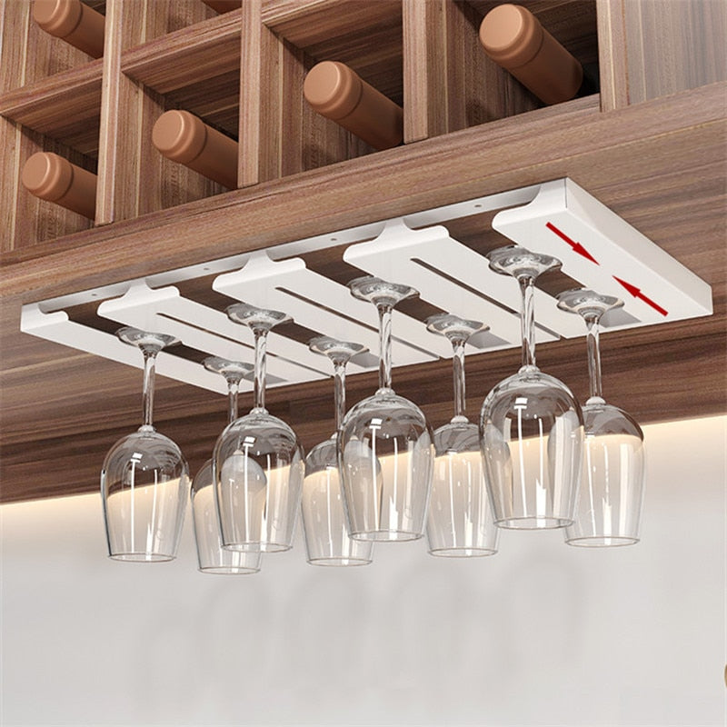 Kalsten | Under Cabinet Glass Organizer Rack