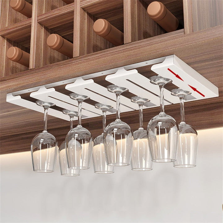 Kalsten | Under Cabinet Glass Organizer Rack