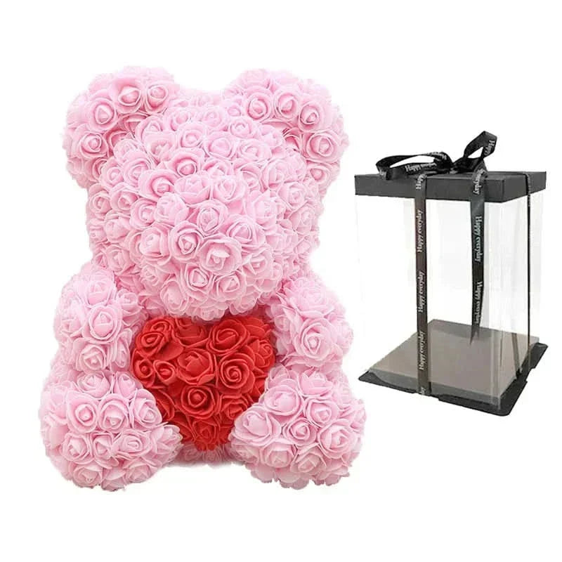Kalsten | Rose Teddy Bear with Handmade Foam Roses – 40cm