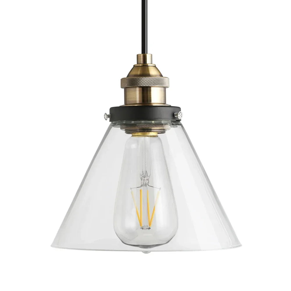 Modern Crystal Glass Pendant Lamp – E27 Brass Chandelier for Bedroom, Dining, Kitchen, and Living Room Decor | Kalsten