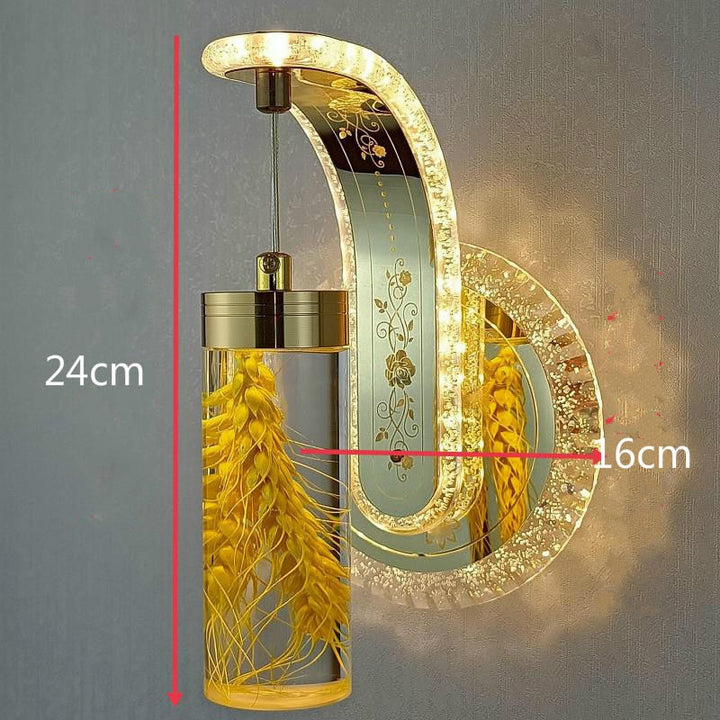 Elegant Crystal Flower Dimming Wall Lamp | Kalsten