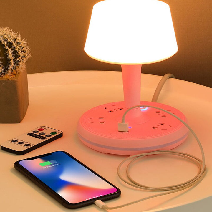 Multi Power Strip Phone Holder Table Lamp | Kalsten