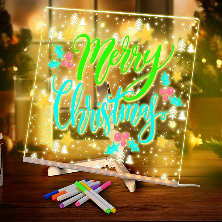 Kiddli Reusable LED Drawing Board with Light Pen