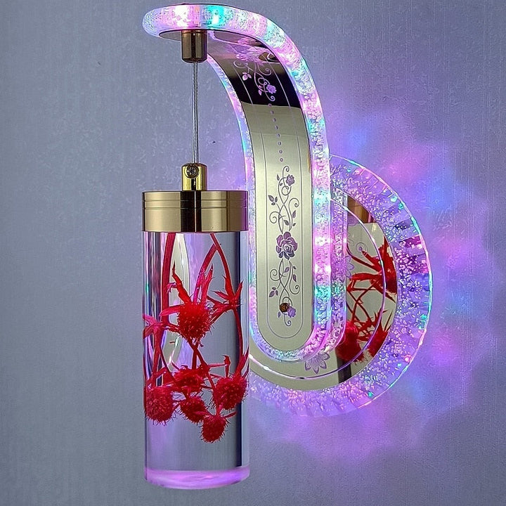 Elegant Crystal Flower Dimming Wall Lamp | Kalsten