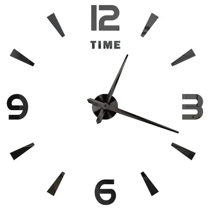 Large DIY 3D Mirror Acrylic Wall Clock for Kitchen, Dining Room, Living Room | Skanto