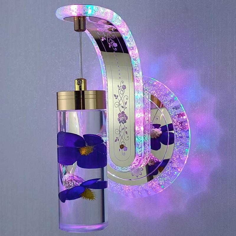 Elegant Crystal Flower Dimming Wall Lamp | Kalsten