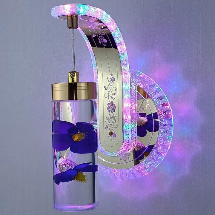 Elegant Crystal Flower Dimming Wall Lamp | Kalsten