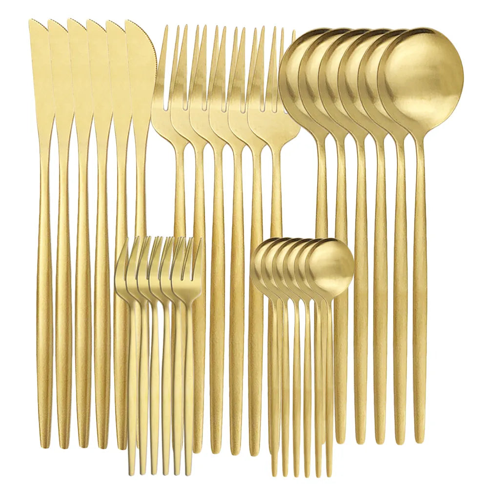 Stainless Steel Cutlery Set – 6-Person Elegant Collection