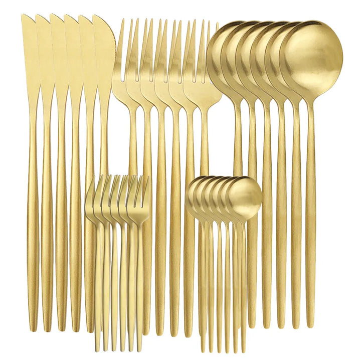 Stainless Steel Cutlery Set – 6-Person Elegant Collection
