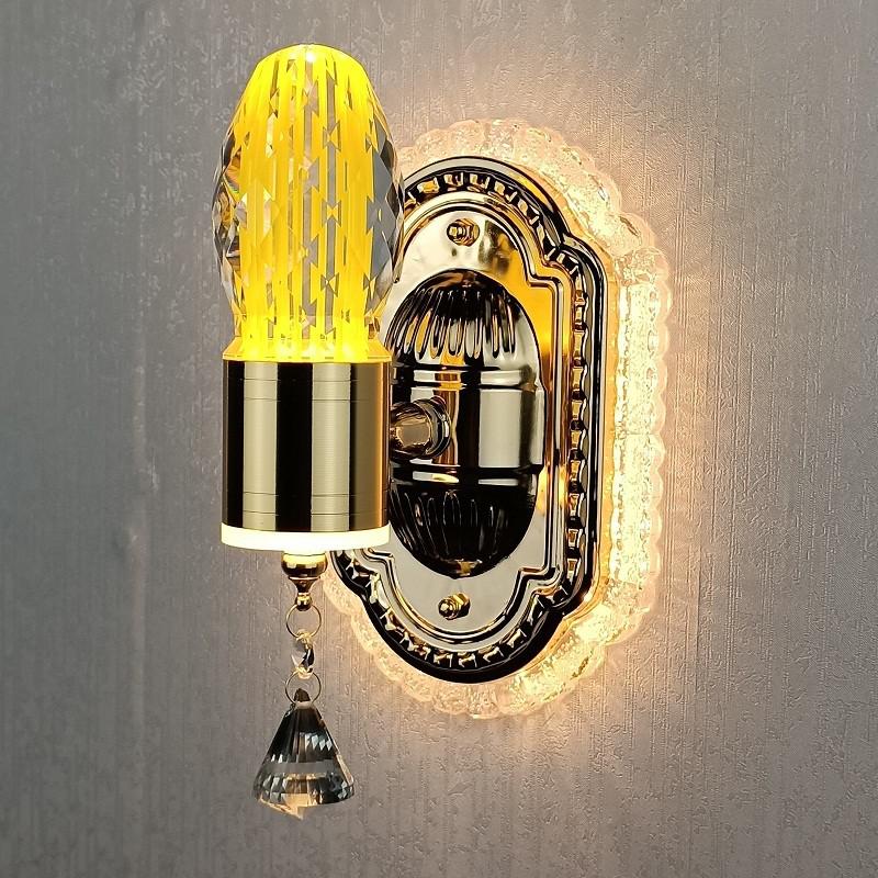 Elegant Crystal Flower Dimming Wall Lamp | Kalsten