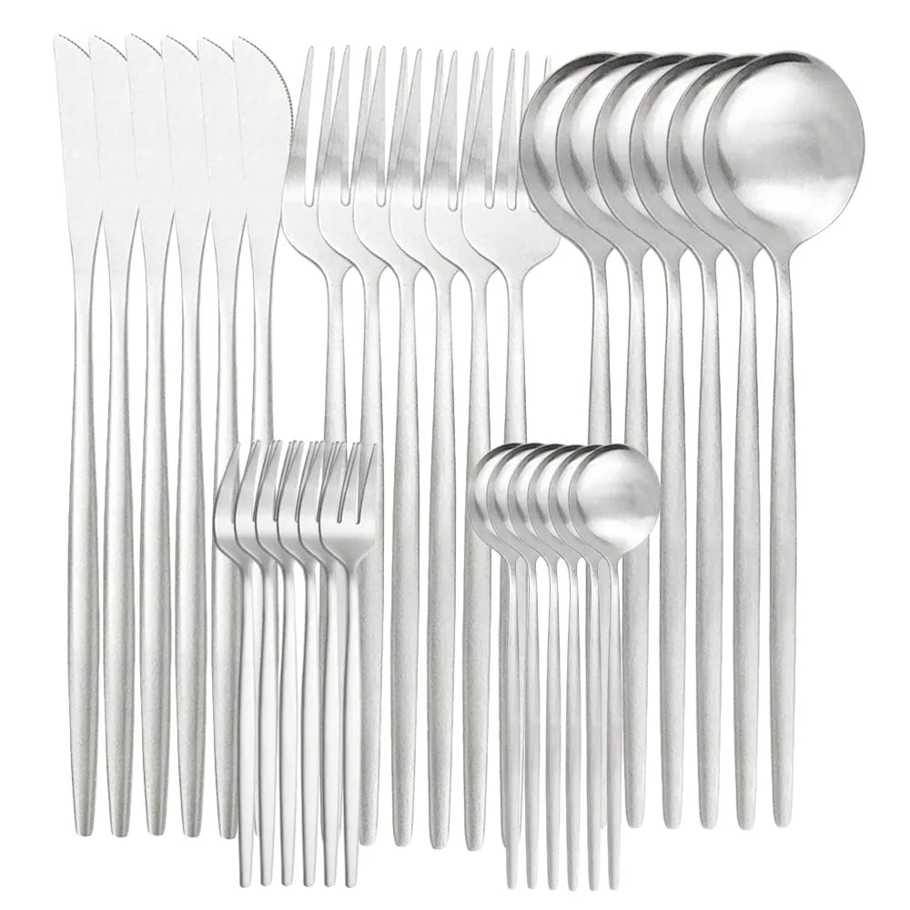 Stainless Steel Cutlery Set – 6-Person Elegant Collection