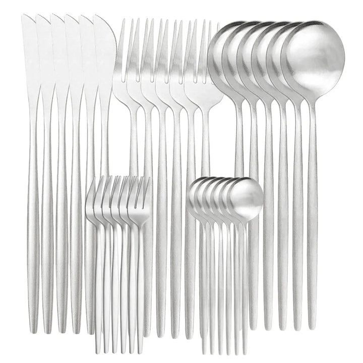 Stainless Steel Cutlery Set – 6-Person Elegant Collection