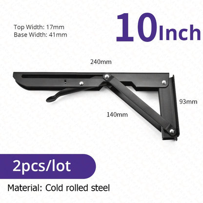 Skanto | 2-Piece Set Foldable Shelf Brackets, Heavy Duty, Stainless Steel for Tables, RVs, and Space Saving