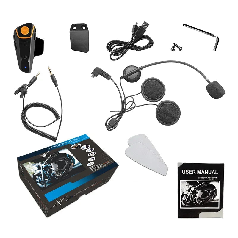 Kalsten | Waterproof Bluetooth Motorcycle Intercom with FM & 1000M Range – RoadLink
