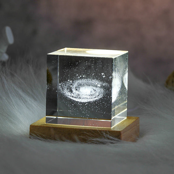 3D Crystal Cube Moon Nightlight | Kalsten
