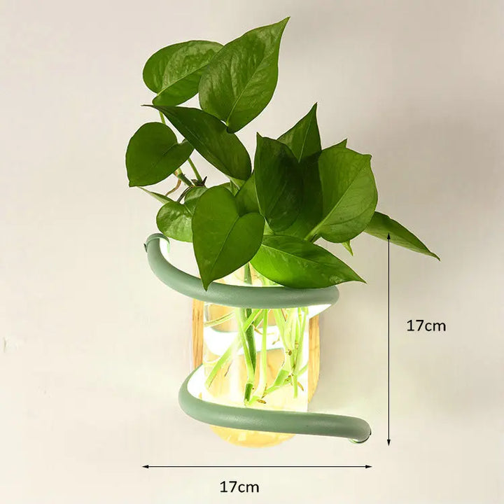 Nordic Unique Wooden Outdoor Wall Vase Lamp | Kalsten