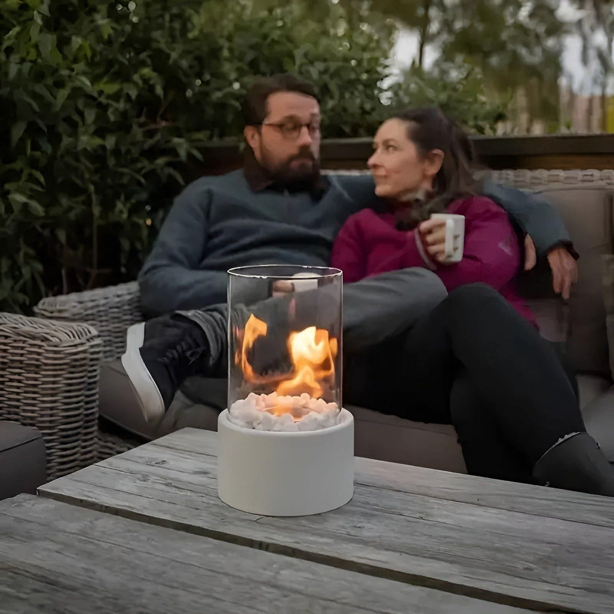 Portable Mini Fire Pit – Decorative Tabletop Fireplace for Patio and Garden | Norvo
