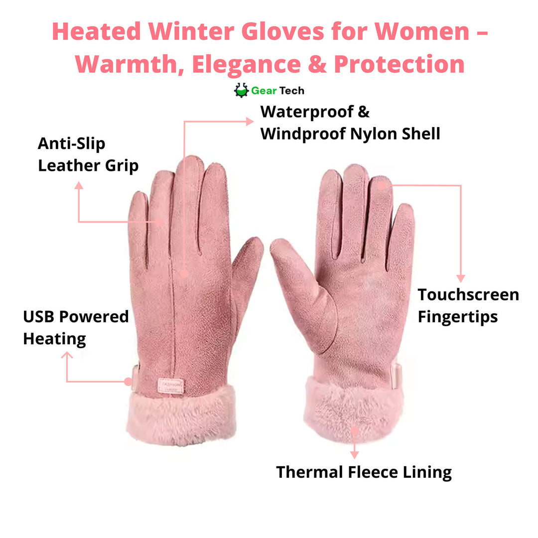 Women’s Heated Waterproof Gloves – USB