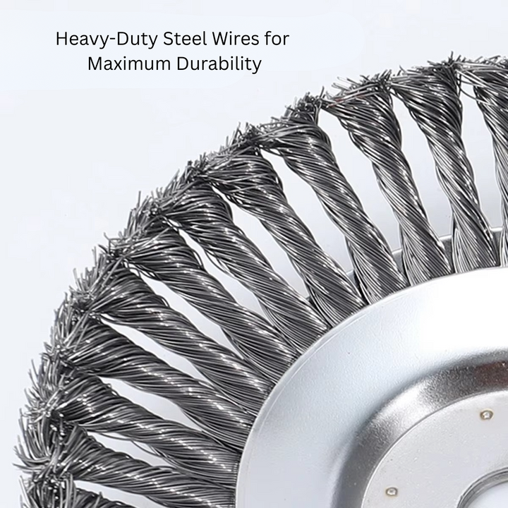 Kalsten | Heavy-Duty 6 and 8 Inch Steel Wire Rotary Brush Cutter Head for String Trimmers