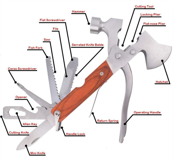 Multifunctional Stainless Steel Hammer Camping Tool | Kalsten