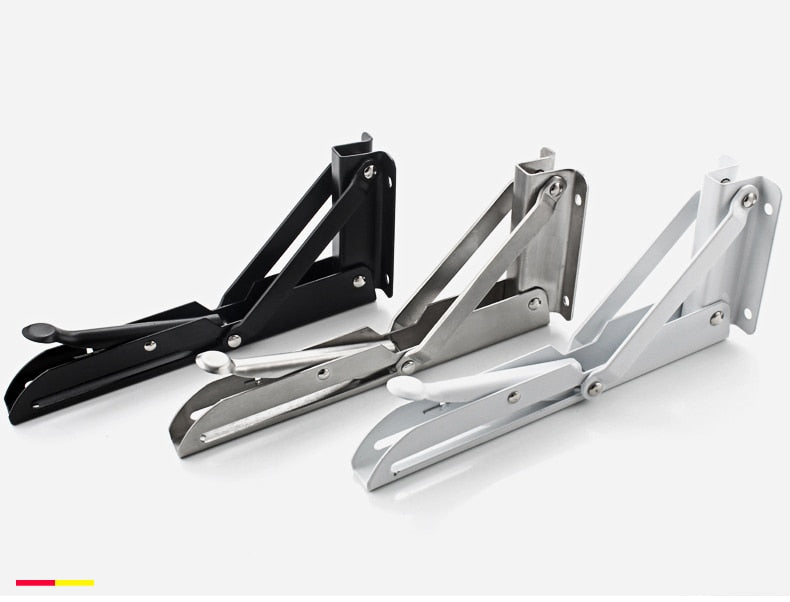 Foldable Stainless Steel Shelf Hooks – 2-Pack, Heavy Duty