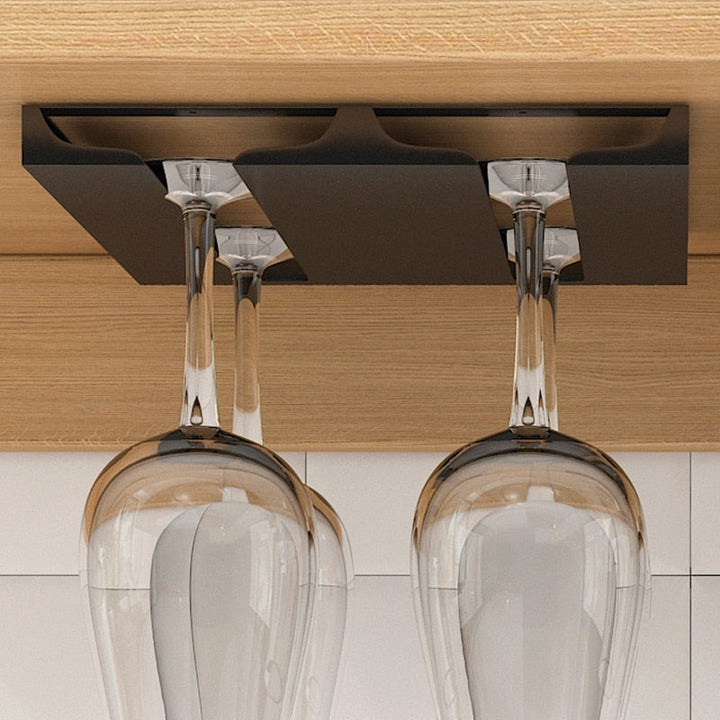 Kalsten | Under Cabinet Glass Organizer Rack
