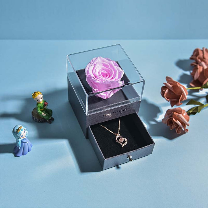 Kalsten | Natural Eternal Rose Necklace Jewelry Box