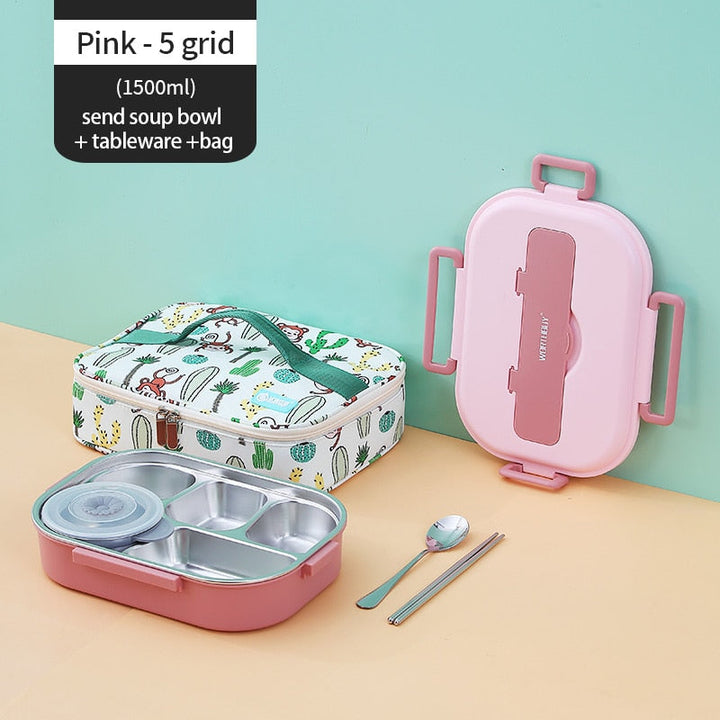 Kalsten | Stainless Steel Multi Compartment Kids Lunch Box