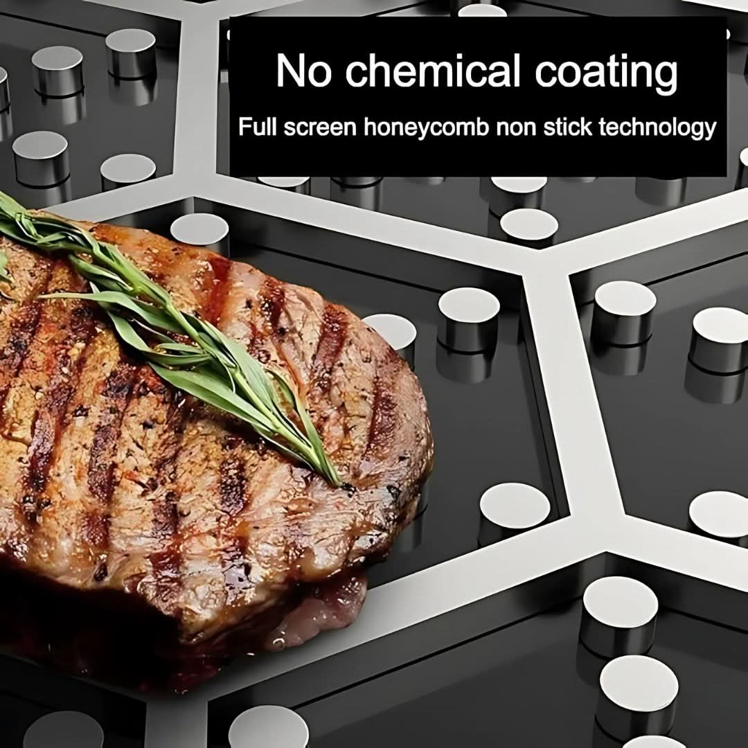 Kalsten | Stainless Steel Pan with Non-Stick & Hexa-Design