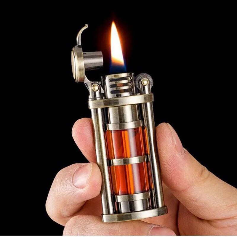 Transparent Windproof Metal Kerosene Flame Fusion Lighter | Kalsten