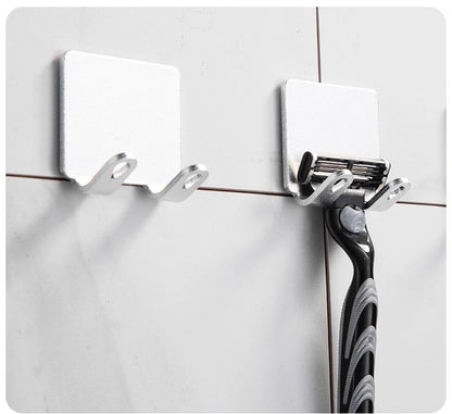 BowLift | Punch-free Razor Holder Storage Hook (1/2/3 Pieces) - Wall Mounted Men's Razor Shelf for the Bathroom
