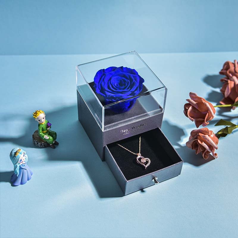 Kalsten | Natural Eternal Rose Necklace Jewelry Box