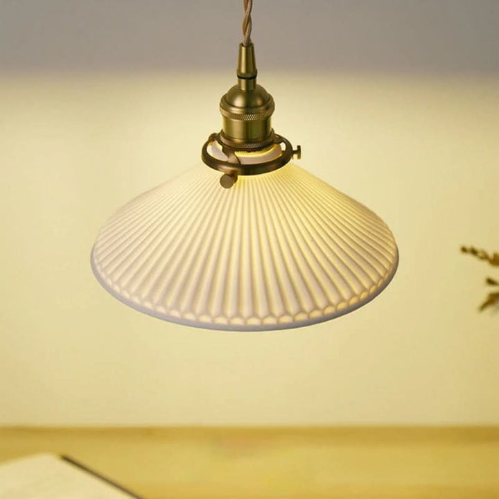 Kalsten | Scandinavian White Ceramic Pendant Light
