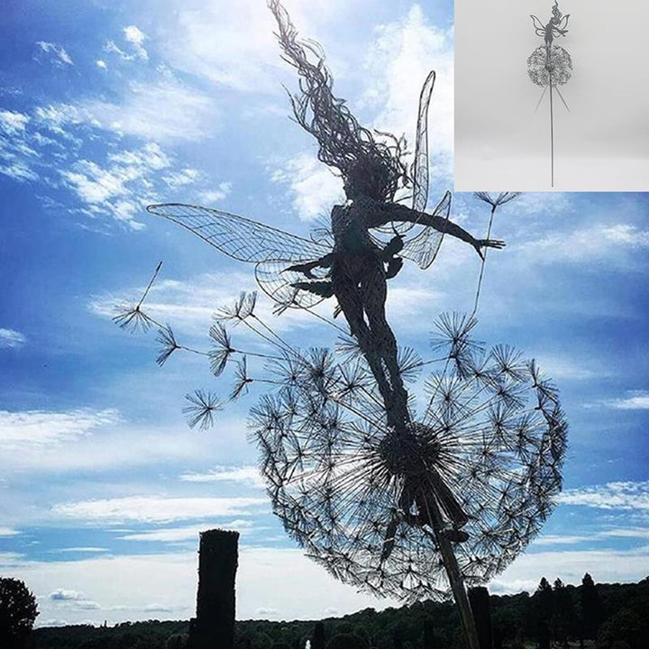 Kalsten | Fairies and Dandelions Dancing Together Sculpture for Outdoor Garden