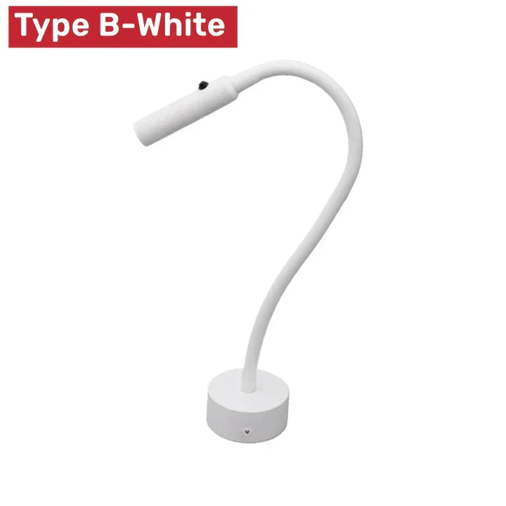 Kalsten | Modern Flexible LED Reading Wall Lamp with Switch for Bedroom and Study - 1W/3W