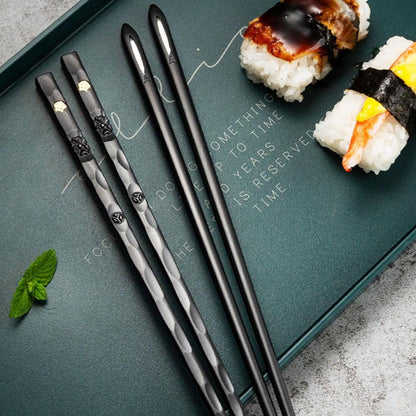 DineLux – Luxurious Chopstick Set with sophisticated designs (5 pairs)